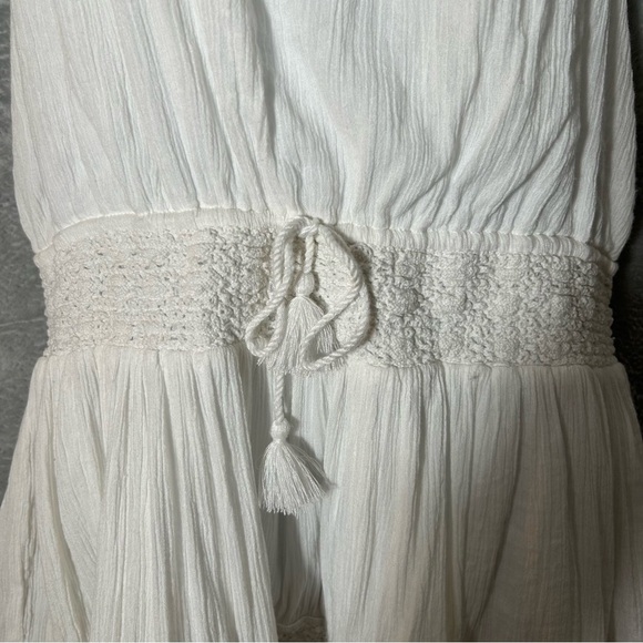 Ralph Lauren Denim & Supply Dress Size Medium White Embroidery Boho Gauzy Mini - Picture 8 of 13